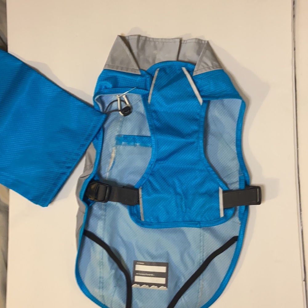 Arcadia Trail dog raincoat blue and grey high visibility - Picture 9 of 15